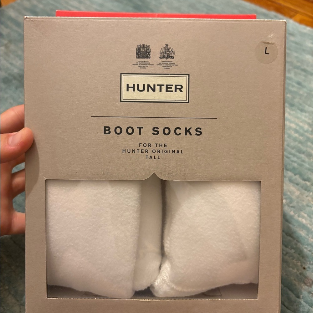 Hunter White Casual Socks